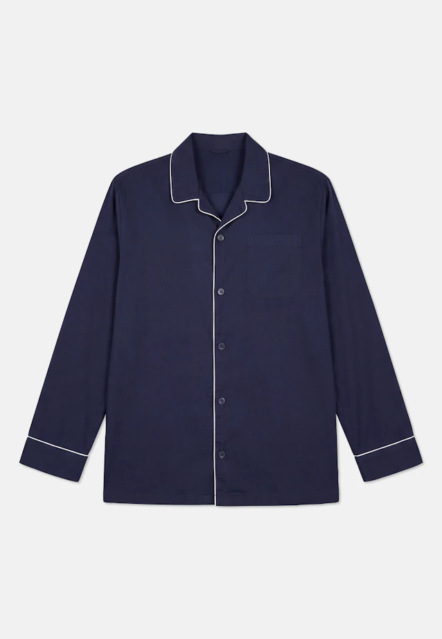 Regular Pyjama Uni in Bleu Foncé |  Seidensticker Onlineshop