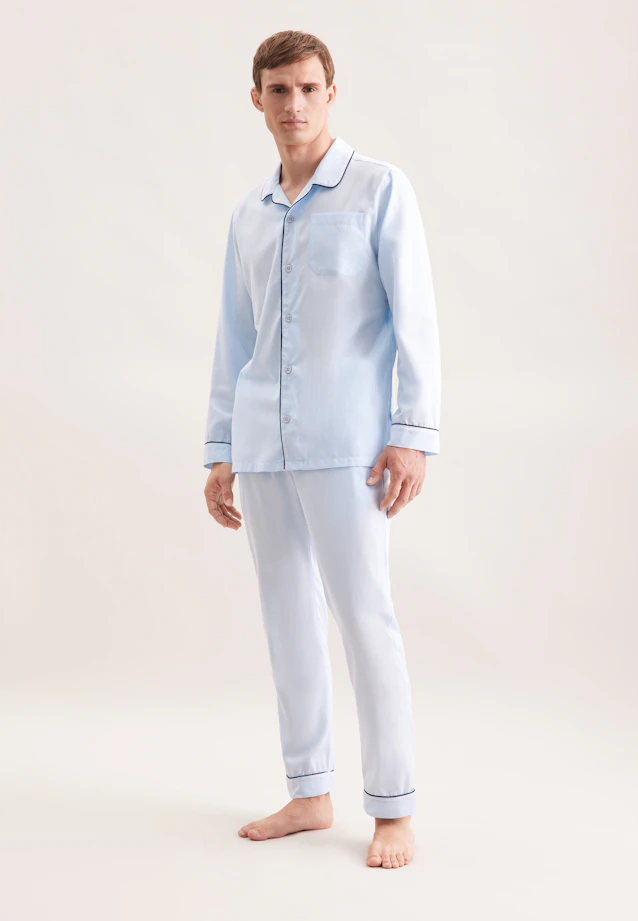 Regular Pyjama Uni in Bleu Clair |  Seidensticker Onlineshop