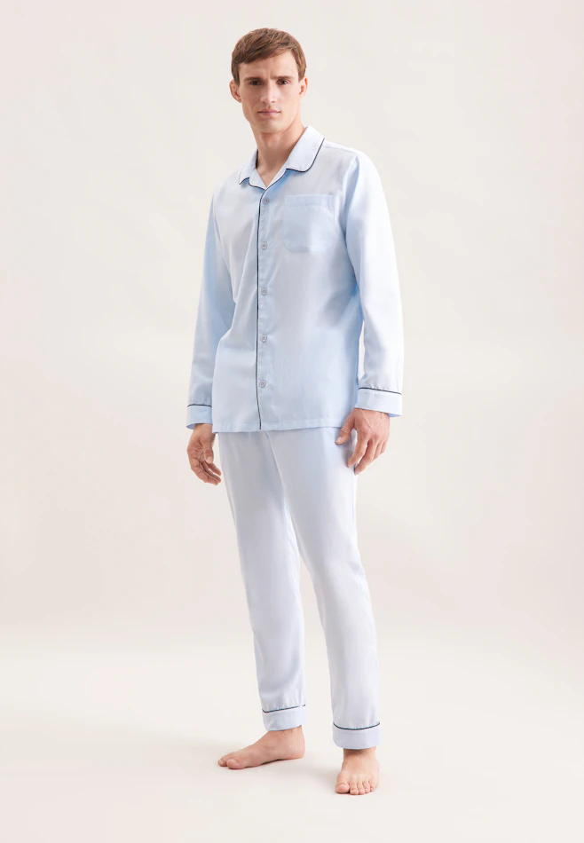 Regular Pyjama Uni dans Bleu Clair | Boutique en ligne Seidensticker