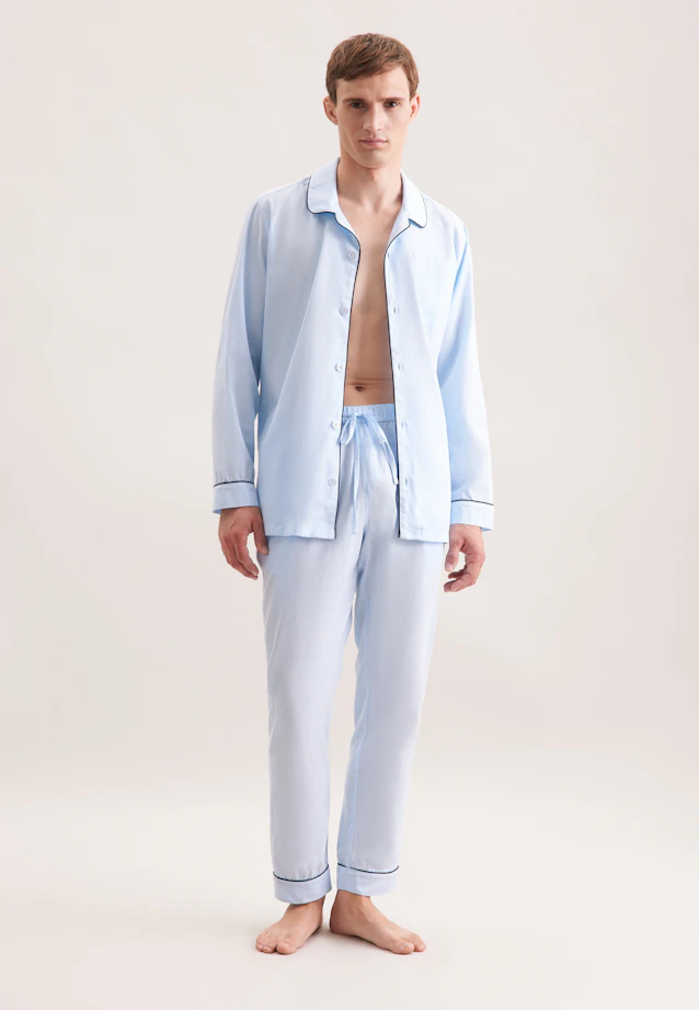 Regular Pyjama Uni in Bleu Clair |  Seidensticker Onlineshop