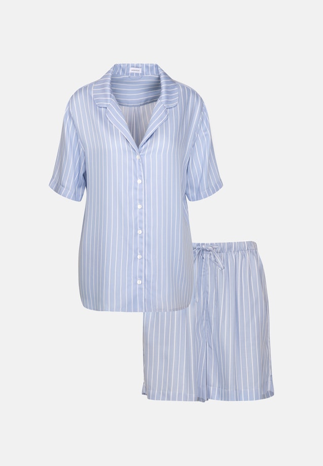 Regular Pyjama Gestreift in Mittelblau |  Seidensticker Onlineshop