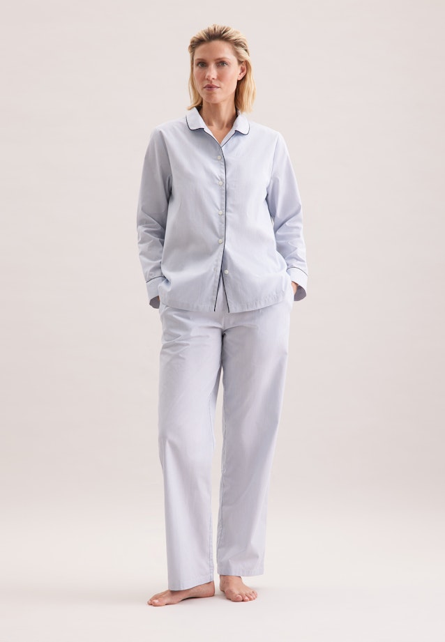Regular Pyjama Gestreift in Hellblau |  Seidensticker Onlineshop