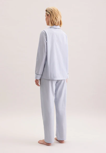 Regular Pyjama Gestreift in Hellblau |  Seidensticker Onlineshop
