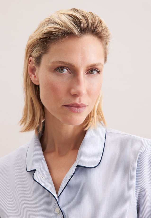 Regular Pyjama Gestreift in Hellblau |  Seidensticker Onlineshop