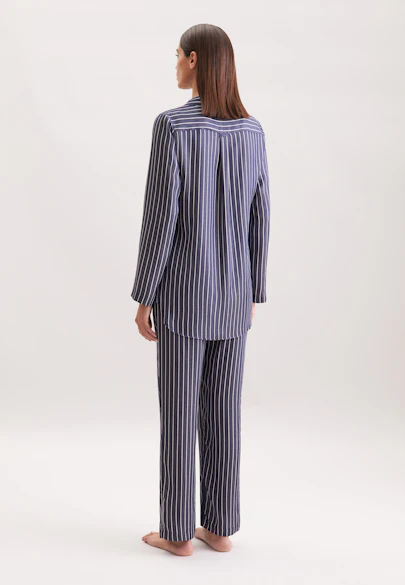 Regular Pyjama Gestreift in Dunkelblau |  Seidensticker Onlineshop