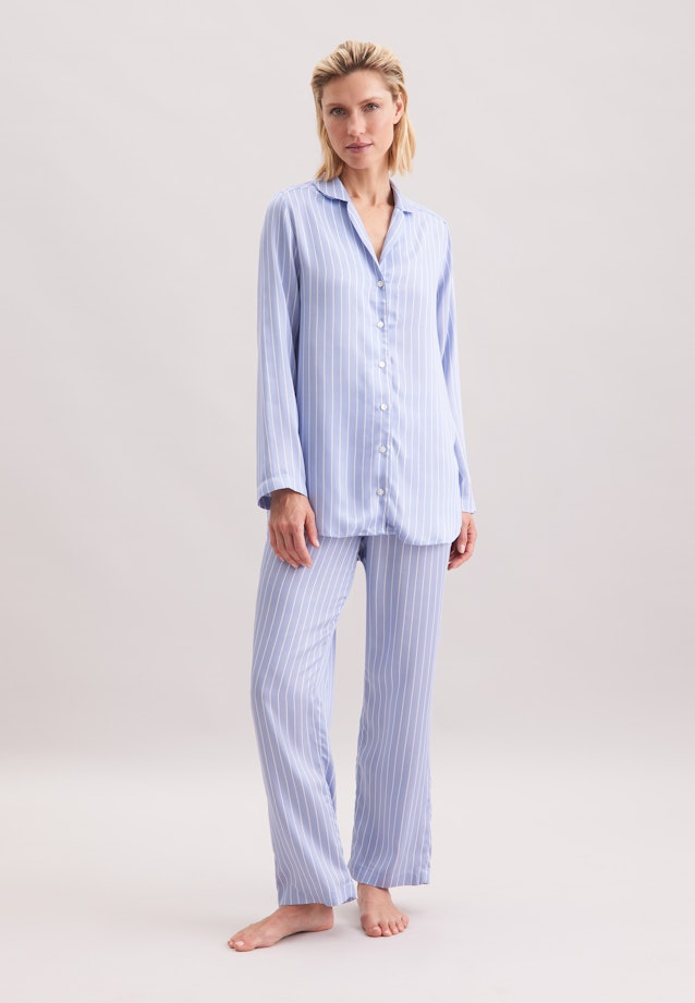 Regular Pyjamas Stripes in Hellblau |  Seidensticker Onlineshop