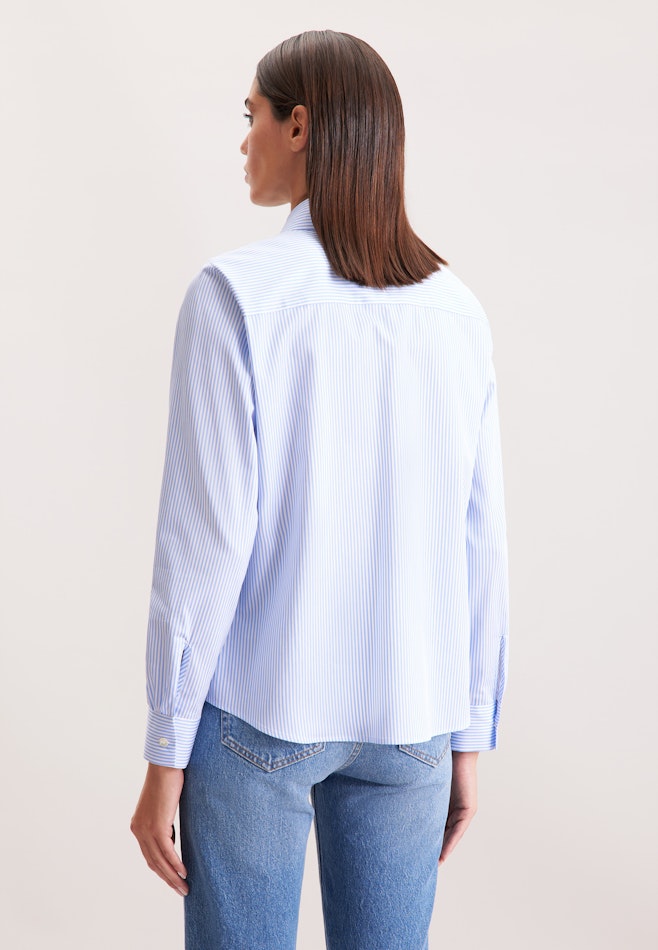 Shirt blouse with detachable bow tie in Hellblau | Seidensticker online shop