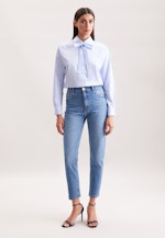 Hemdbluse mit abnehmbarer Schluppe in Hellblau |  Seidensticker Onlineshop