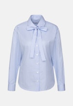 Hemdbluse mit abnehmbarer Schluppe aus Baumwolltwill in Hellblau |  Seidensticker Onlineshop