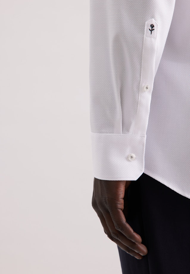 Regular Business shirt Structure in Weiß |  Seidensticker Onlineshop