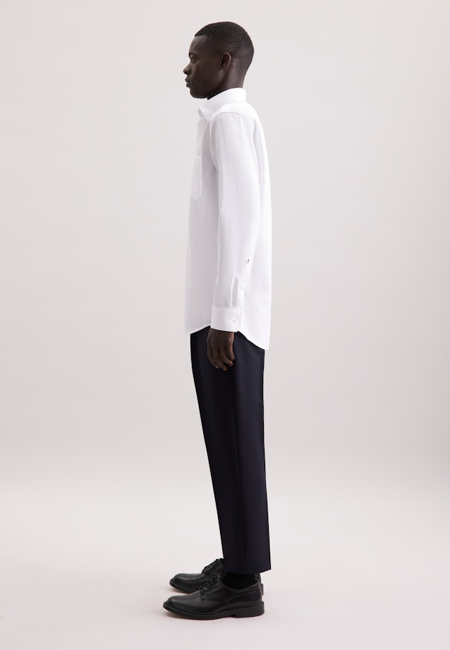 Regular Business shirt Structure in Weiß |  Seidensticker Onlineshop