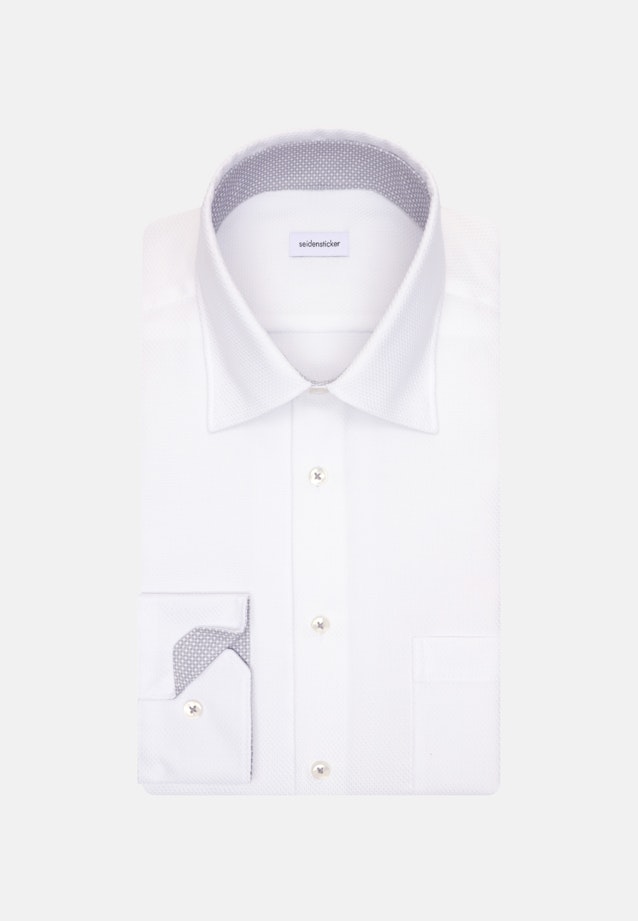 Regular Business shirt Structure in Weiß |  Seidensticker Onlineshop
