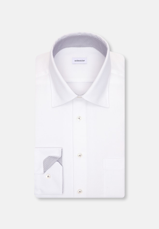 Regular Chemise d'affaires Structure dans Blanc | Boutique en ligne Seidensticker