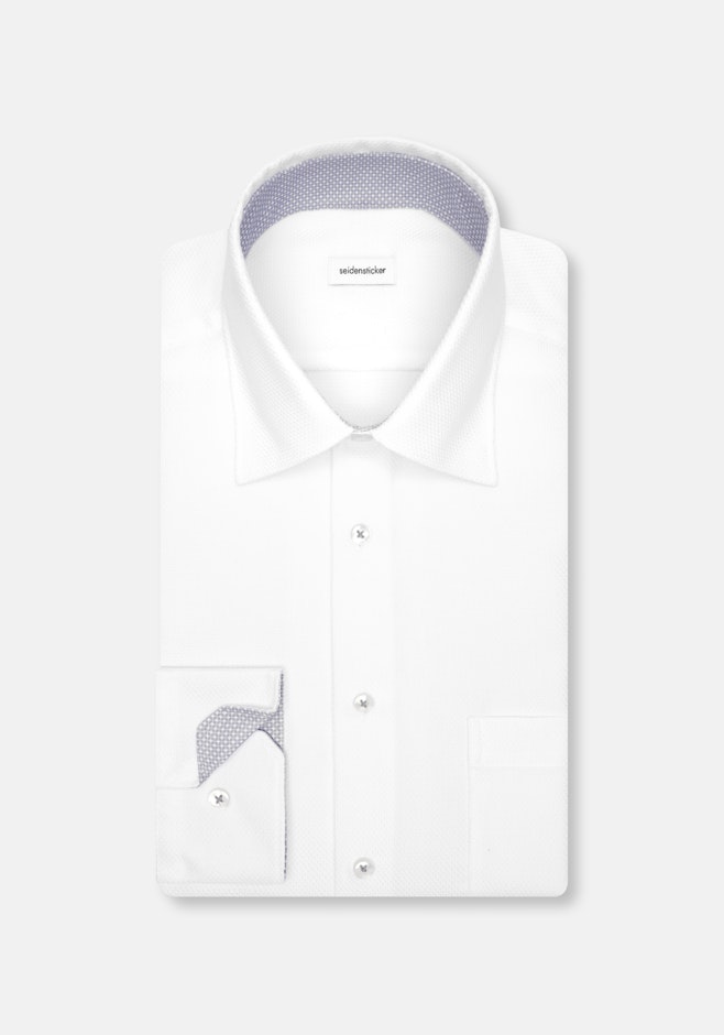 Regular Chemise d'affaires Structure dans Blanc | Boutique en ligne Seidensticker
