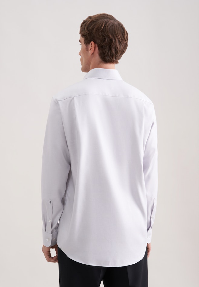 Regular Business Hemd Struktur in Grau | Seidensticker Onlineshop