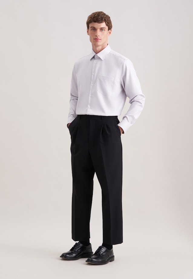 Regular Business Hemd Struktur in Grau |  Seidensticker Onlineshop