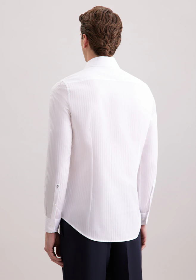 Slim Business Hemd Gestreift in Weiß | Seidensticker Onlineshop