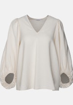 Blusenshirt mit Volumenärmel aus strukturierter Viskose in Weiß |  Seidensticker Onlineshop