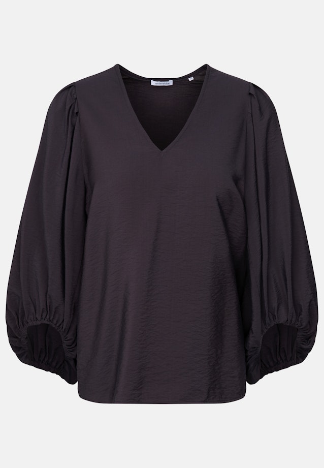 Blusenshirt mit Volumenärmel aus strukturierter Viskose in Grau |  Seidensticker Onlineshop