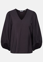 Blusenshirt mit Volumenärmel aus strukturierter Viskose in Grau |  Seidensticker Onlineshop