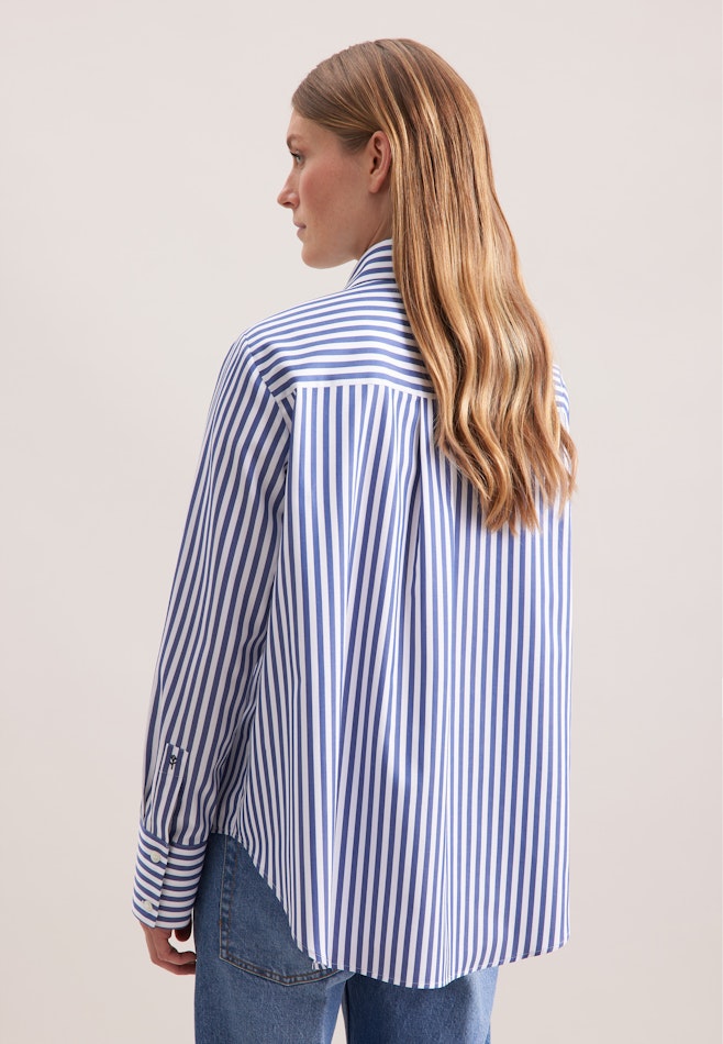 Hemdbluse in A- Linie aus Baumwolltwill in Dunkelblau | Seidensticker Onlineshop
