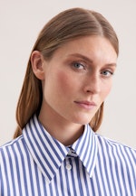 Hemdbluse in A- Linie aus Baumwolltwill in Dunkelblau |  Seidensticker Onlineshop