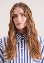 Hemdbluse in A- Linie aus Baumwolltwill in Mittelblau |  Seidensticker Onlineshop