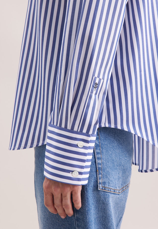 Hemdbluse in A- Linie aus Baumwolltwill in Dunkelblau |  Seidensticker Onlineshop