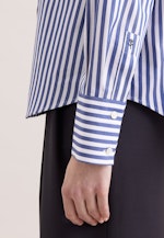 Hemdbluse in A- Linie aus Baumwolltwill in Mittelblau |  Seidensticker Onlineshop