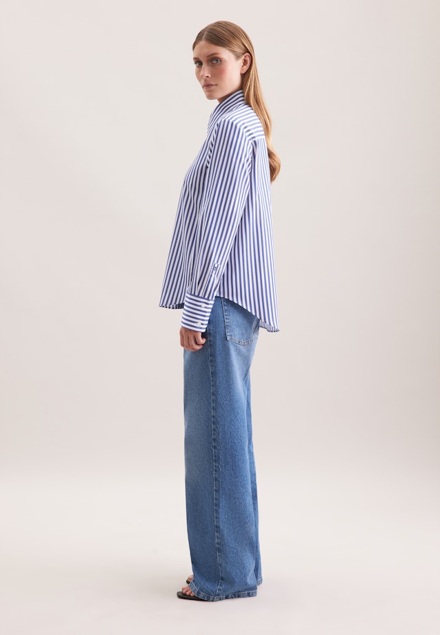 Hemdbluse in A- Linie aus Baumwolltwill in Dunkelblau |  Seidensticker Onlineshop