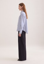 Hemdbluse in A- Linie aus Baumwolltwill in Mittelblau |  Seidensticker Onlineshop