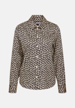 Hemdbluse aus Baumwollsatin mit Print in Weiß |  Seidensticker Onlineshop