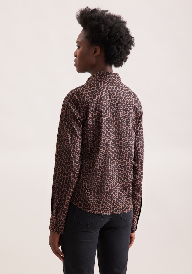Printed cotton satin shirt in Rosa | Seidensticker online shop