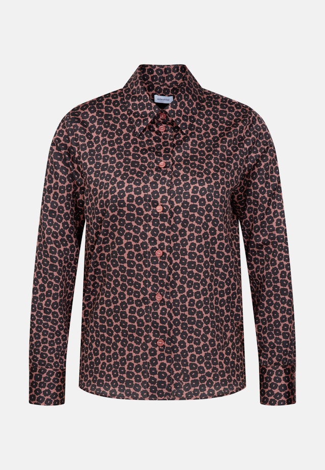 Hemdbluse aus Baumwollsatin mit Print in Rosa |  Seidensticker Onlineshop