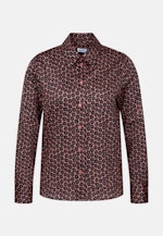 Hemdbluse aus Baumwollsatin mit Print in Rosa |  Seidensticker Onlineshop