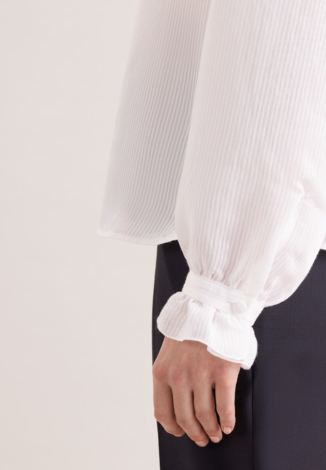 Bow Blouse with Ruffle Detail in Weiß |  Seidensticker Onlineshop