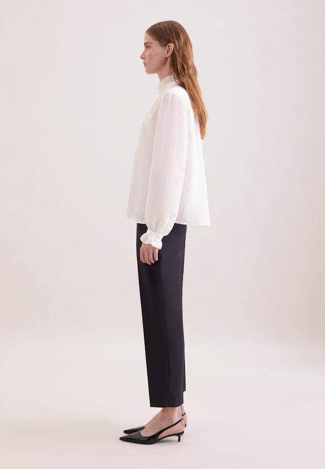 Bow Blouse with Ruffle Detail in Weiß |  Seidensticker Onlineshop