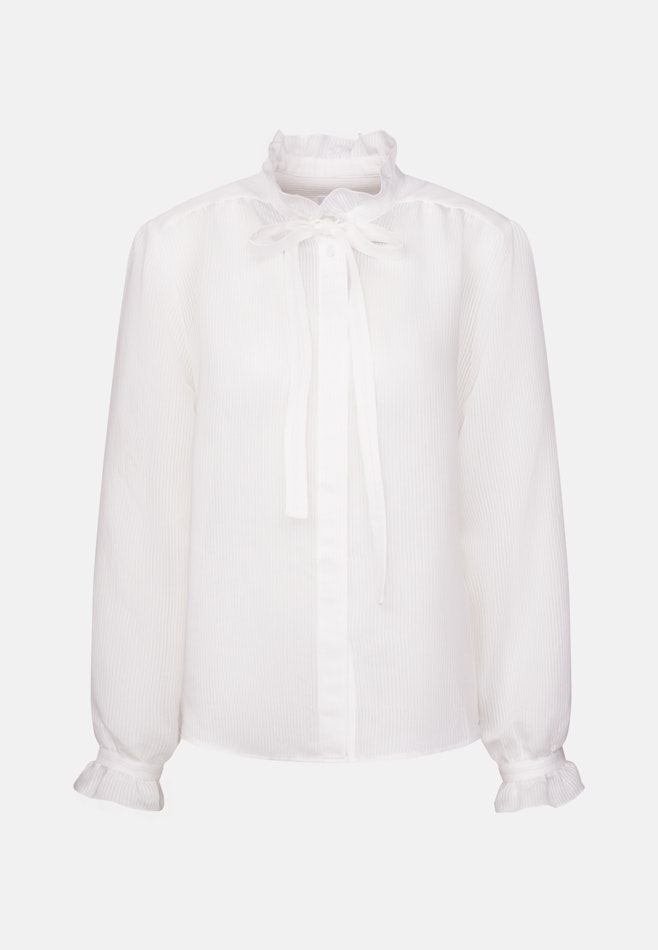 Schluppenbluse mit Rüschendetail in Weiß | Seidensticker Onlineshop