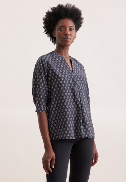 Tunika mit romantischem Print in Gris |  Seidensticker Onlineshop