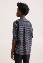 Tunika in strukturierter Viskosemischung mit romantischem Print in Grey |  Seidensticker Onlineshop