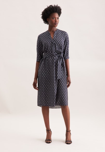 Tunic dress with romantic print in Grey |  Seidensticker Onlineshop