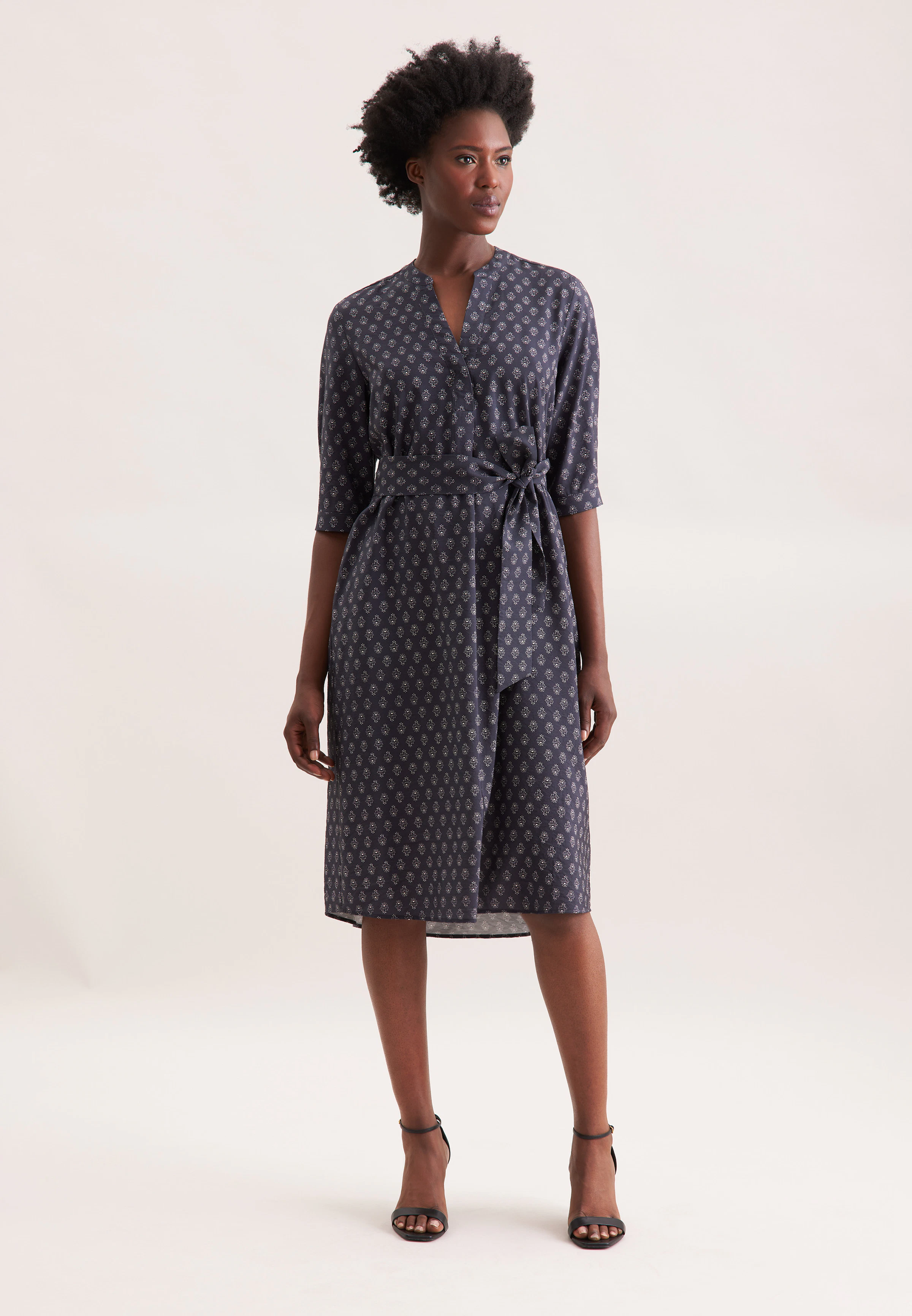 grey tunic dresses dress with romantic print SwatchStyle:RuthieDress