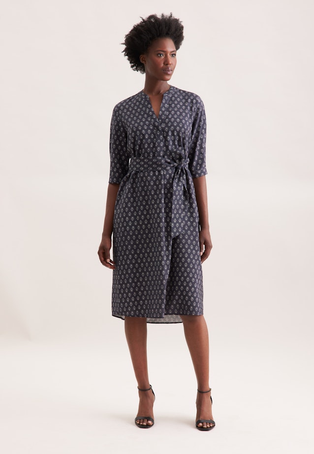 Tunikakleid mit romantischem Print in Grau |  Seidensticker Onlineshop