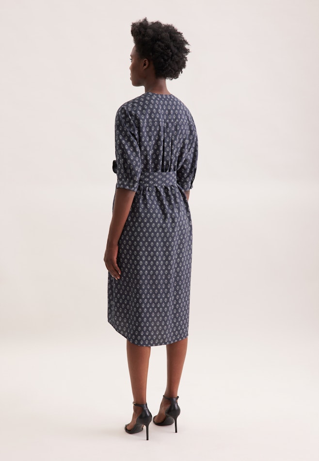 Tunic dress with romantic print in Grey | Seidensticker online shop