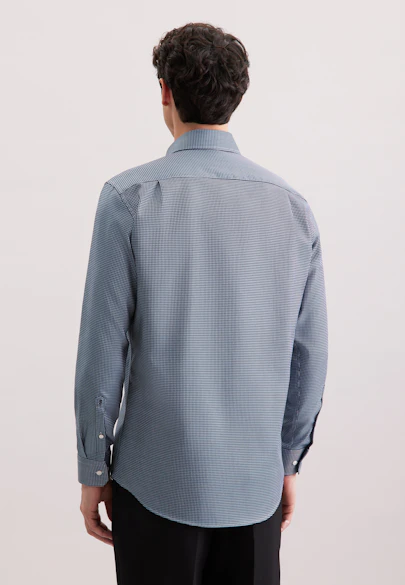 Regular Chemise d'affaires Pepita in Bleu Foncé |  Seidensticker Onlineshop