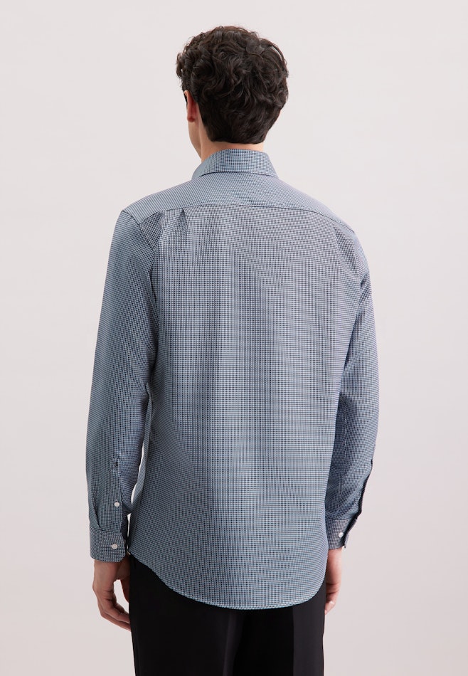 Regular Chemise d'affaires Pepita dans Bleu Foncé | Boutique en ligne Seidensticker