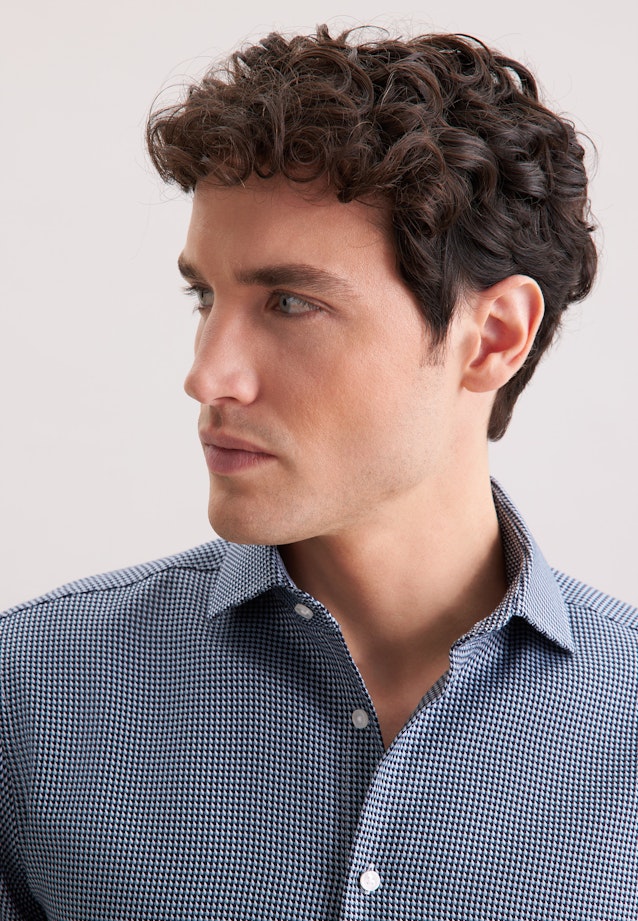 Regular Business shirt Pepita in Dunkelblau |  Seidensticker Onlineshop