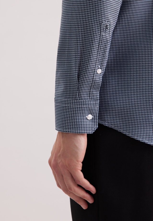 Regular Business Hemd Pepita in Dunkelblau |  Seidensticker Onlineshop