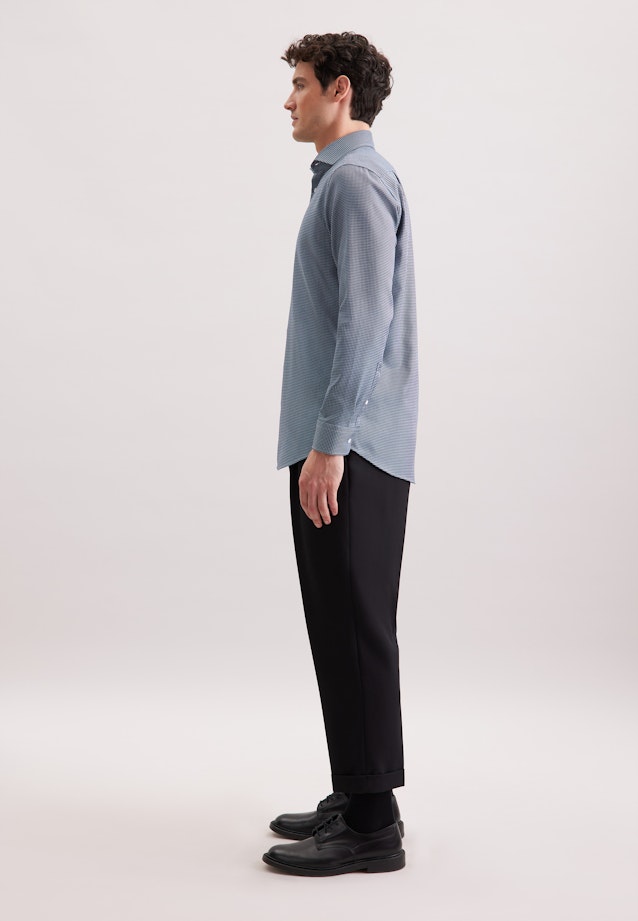 Regular Business shirt Pepita in Dunkelblau |  Seidensticker Onlineshop