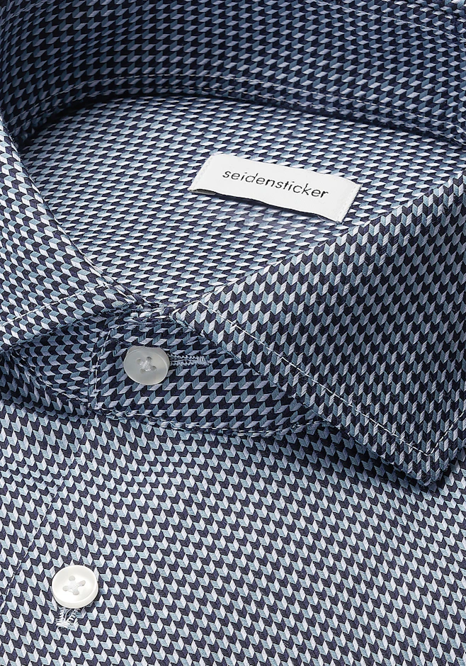 Regular Chemise d'affaires Pepita dans Bleu Foncé | Boutique en ligne Seidensticker